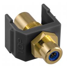 Hubbell Wiring Device-Kellems SFRCBFFBK - SNAP-FIT, BL RCA/RCA,BK HOUSING