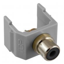 Hubbell Wiring Device-Kellems SFRCBKGY - SNAP-FIT, BK RCA,SOLDER,GY HOUSING