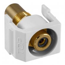 Hubbell Wiring Device-Kellems SFRCBKRW - SNAP-FIT, BK,RCA/RCA,RECESSED,WH