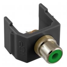 Hubbell Wiring Device-Kellems SFRCGNBK - SNAP-FIT, GN RCA,SOLDER,BK HOUSING