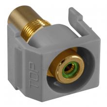Hubbell Wiring Device-Kellems SFRCGNRGY - SNAP-FIT, GN,RCA/RCA,RECESSED,GY