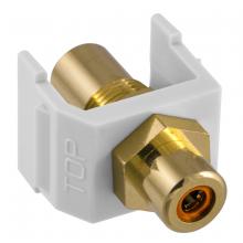 Hubbell Wiring Device-Kellems SFRCORFFW - SNAP-FIT, OR RCA/RCA,WH HOUSING