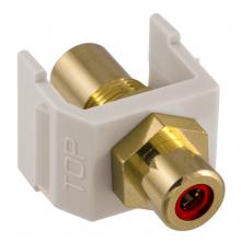 Hubbell Wiring Device-Kellems SFRCRFF - SNAP-FIT, RD RCA/RCA,OW HOUSING