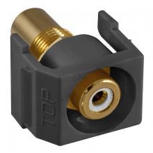 Hubbell Wiring Device-Kellems SFRCWRBK - SNAP-FIT, WH,RCA/RCA,RECESSED,BK