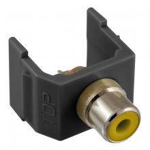 Hubbell Wiring Device-Kellems SFRCYBK - SNAP-FIT, YL RCA,SOLDER,BK HOUSING