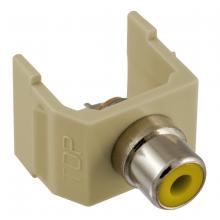 Hubbell Wiring Device-Kellems SFRCYEI - SNAP-FIT, YL RCA,SOLDER,EI HOUSING