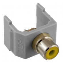 Hubbell Wiring Device-Kellems SFRCYGY - SNAP-FIT, YL RCA,SOLDER,GY HOUSING