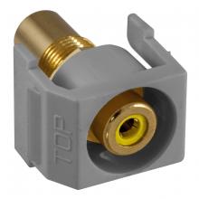 Hubbell Wiring Device-Kellems SFRCYRGY - SNAP-FIT, YL,RCA/RCA,RECESSED,GY