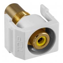 Hubbell Wiring Device-Kellems SFRCYRW - SNAP-FIT, YL,RCA/RCA,RECESSED,WH