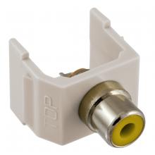 Hubbell Wiring Device-Kellems SFRCY - SNAP-FIT, YL RCA,SOLDER,OW HOUSING