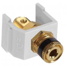 Hubbell Wiring Device-Kellems SFSPGBKW - SNAP-FIT, BK SPKR POST,WH HOUSING