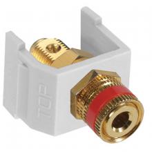Hubbell Wiring Device-Kellems SFSPGRW - SNAP-FIT, RD SPKR POST,WH HOUSING