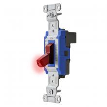 Hubbell Wiring Device-Kellems SNAP1201PLRNA - SWITCH,SNAP,SP,PILOT,15A120/277V,RD,NA