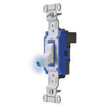 Hubbell Wiring Device-Kellems SNAP1203ILWNA - SWITCH,SNAP,3W,ILLUM,15A120/277V,WH,NA