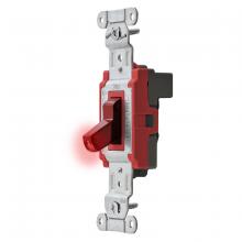 Hubbell Wiring Device-Kellems SNAP1221PLRNA - SWITCH,SNAP,SP,PILOT,20A120/277V,RD,NA