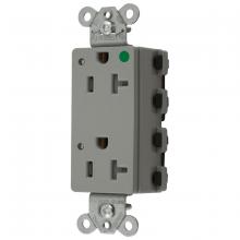 Hubbell Wiring Device-Kellems SNAP2182GYLTRA - SNAPCONNECT DECO HG 20A/125V LED TR GR