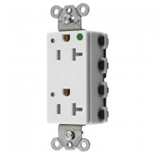 Hubbell Wiring Device-Kellems SNAP2182WLTRA - SNAPCONNECT DECO HG 20A/125V LED TR WH