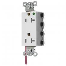 Hubbell Wiring Device-Kellems SNAP2182WSCTRA - SNAPCONNECT DECO HG 20A/125V SC TR WH