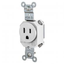 Hubbell Wiring Device-Kellems SNAP5261W - SNAP SGL RCPT 5-15R, 15A 125V WH