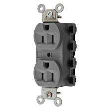Hubbell Wiring Device-Kellems SNAP5262GYA - SNAP2CONNECT 15A/125V DPLX, GRAY