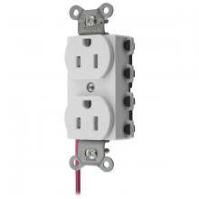 Hubbell Wiring Device-Kellems SNAP5262WSCTRA - SNAP2CONNECT DPLX 15A/125V SC TR WH