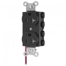 Hubbell Wiring Device-Kellems SNAP5362BKSCTRA - SNAP2CONNECT DPLX 20A/125V SC TR BK