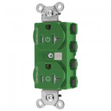 Hubbell Wiring Device-Kellems SNAP5362C2GNTRA - 2/2 SNAP CONTROLLED 20A 125V, TR DUP, GN