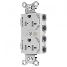 Hubbell Wiring Device-Kellems SNAP5362C2WTRA - 2/2 SNAP CONTROLLED 20A 125V, TR DUP, WH