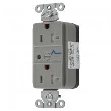 Hubbell Wiring Device-Kellems SNAP5362GYS - SNAP SPD RCPT, 20A 125V, TR, GRAY