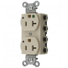 Hubbell Wiring Device-Kellems SNAP8300IL - SNAP2CONNECT DPLX HG 20A/125V LED IV