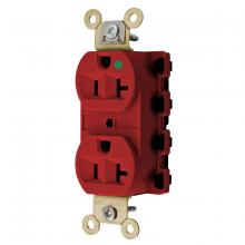 Hubbell Wiring Device-Kellems SNAP8300RA - SNAP2CONNECT 20A/125V HG DPLX,RED