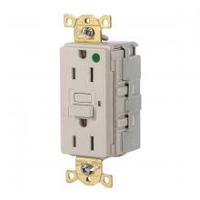 Hubbell Wiring Device-Kellems SNAPGF82LA - 15A 125VAC COM HG  SNAP GFR LT ALMOND