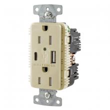 Hubbell Wiring Device-Kellems USB15AC5I - RCPT DUP 15A 125V 5A 5V USB PORT AC I