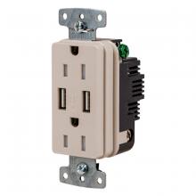 Hubbell Wiring Device-Kellems USB15ALA - RCPT DUP 15A125V 3.1A5V USB PORT A LA