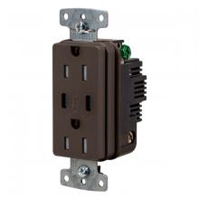 Hubbell Wiring Device-Kellems USB15C - RCPT DUP 15A125V 3.1A5V USB PORT C BR