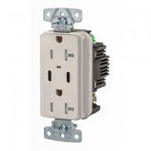 Hubbell Wiring Device-Kellems USB20CPDLA - RCPT DUP 20A 125V USB C PD LA