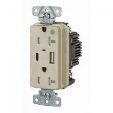 Hubbell Wiring Device-Kellems USB8300ACPDI - RCPT HG DUP 20A 125V USB AC PD I