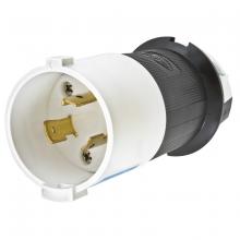 Hubbell Wiring Device-Kellems HBL2321S - LKG S/SHRD PLUG, 20A 250V, L6-20P, B/W
