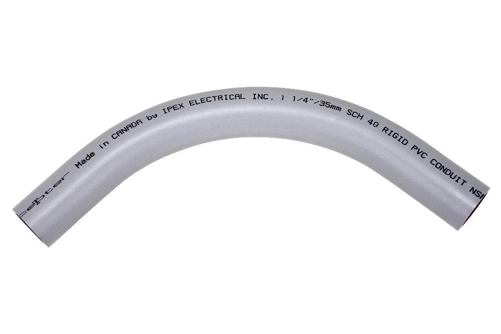 1 1/4&#34;x90D PVC STD ELBOW SPxSP SCH40 KRALOY