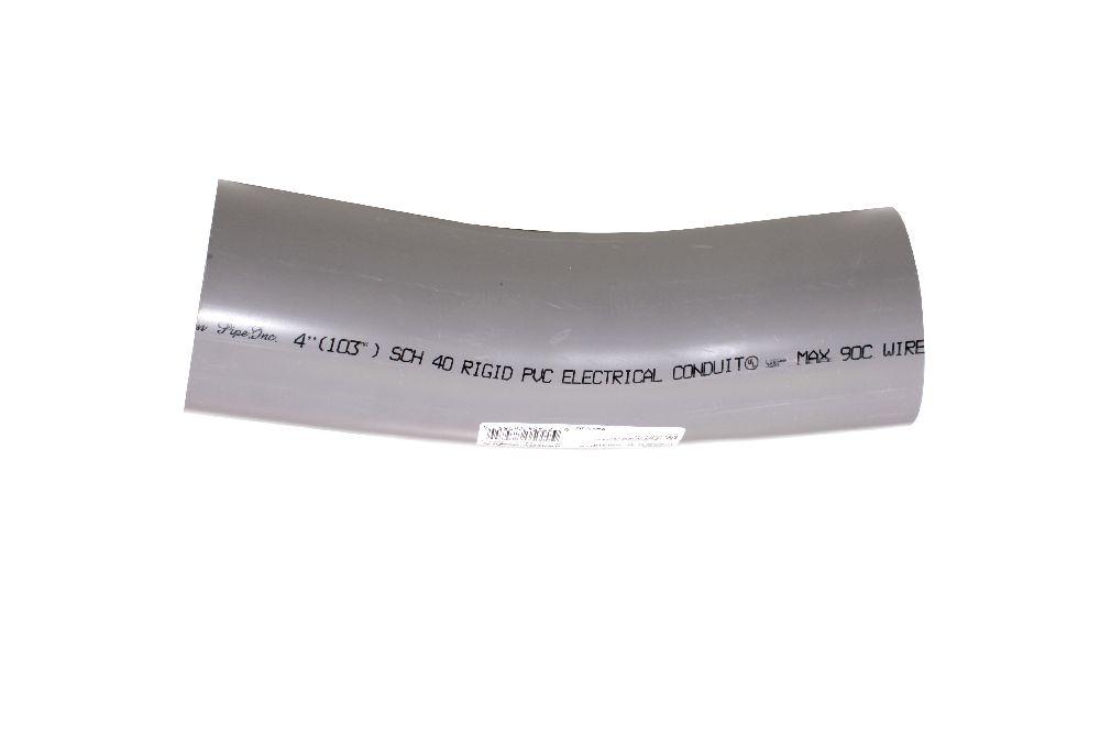 4&#34;x22 1/2D PVC STD ELBOW SPxSP SCH40 SCEPTER
