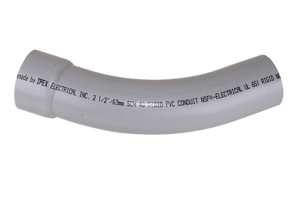 2 1/2&#34;x45D PVC STD ELBOW SPxBE SCH40 KRALOY