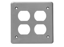 Multi Fittings Corp 278086 - PVC DBL GANG COV. PLATE DBL DUP. REC. KRALOY