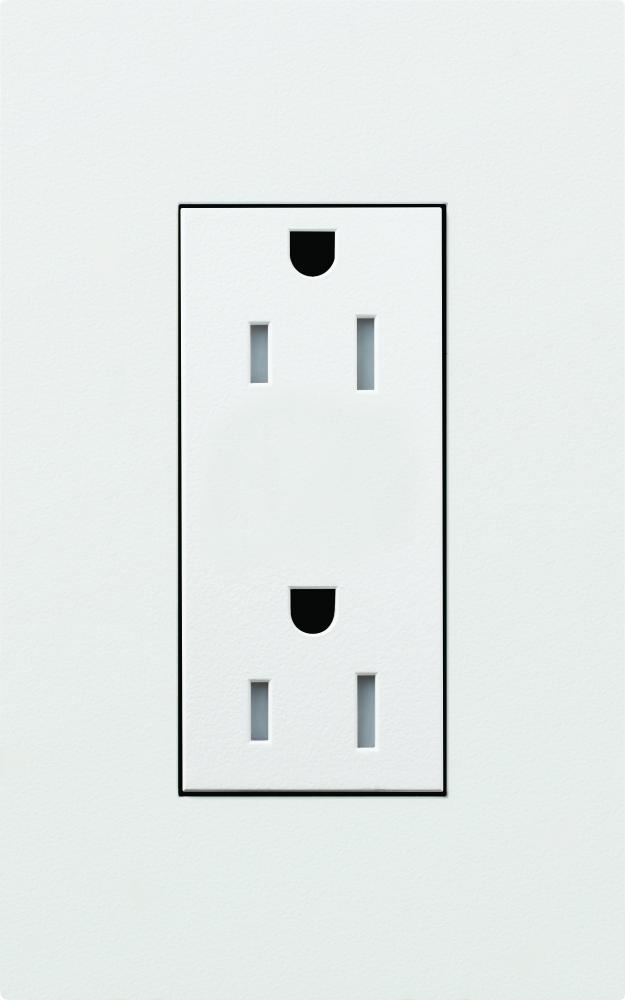 DUPLEX 15A TR RECEPTACLE WH FP