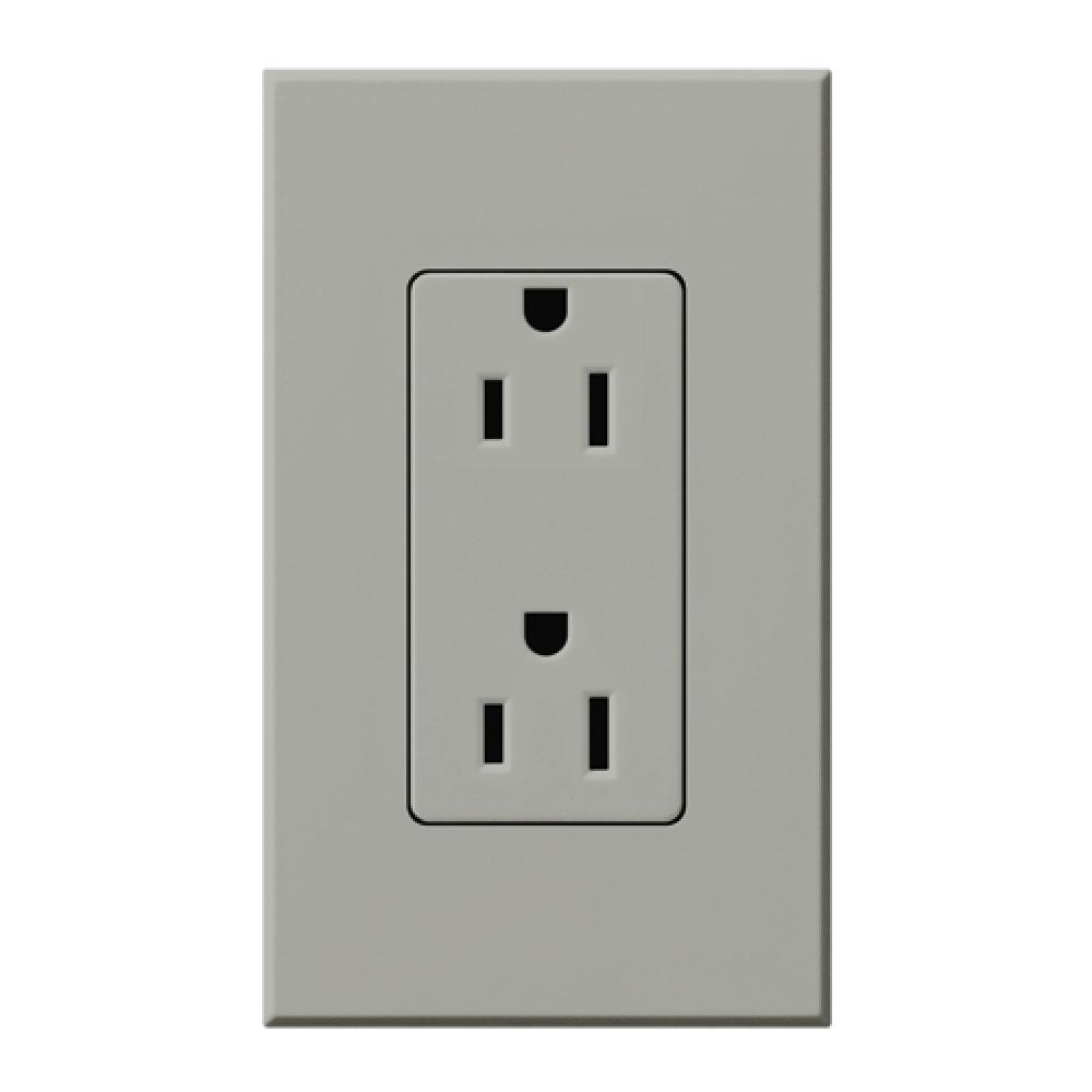 NT 15A TAMPER RESIST RECP GRAY