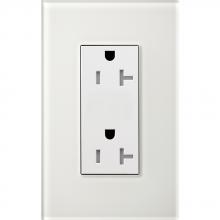 Lutron Electronics LTR-F20-TR-CWH - DUPLEX 20A TR RECEPTACLE CWH FP