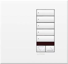 Lutron Electronics QSWE-5BRLIRI-SC - QSWE-WALLSTN 5BRLIR INS SATIN CHROME