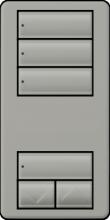 Lutron Electronics RRD-W3S-GR - RA2 3S WALL KEYPAD GRAY